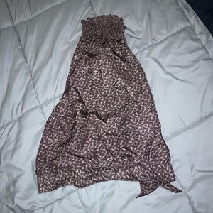 Silk open back halter top